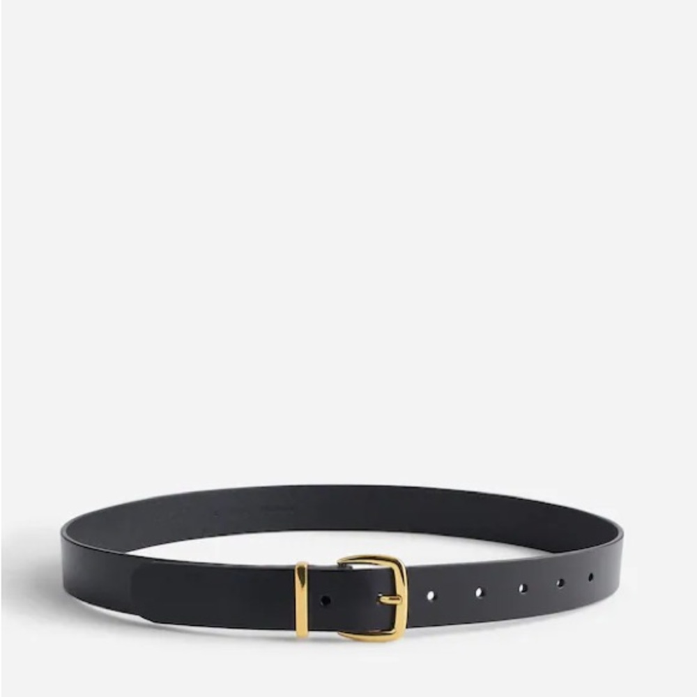 Madewell the essential leather belt in black